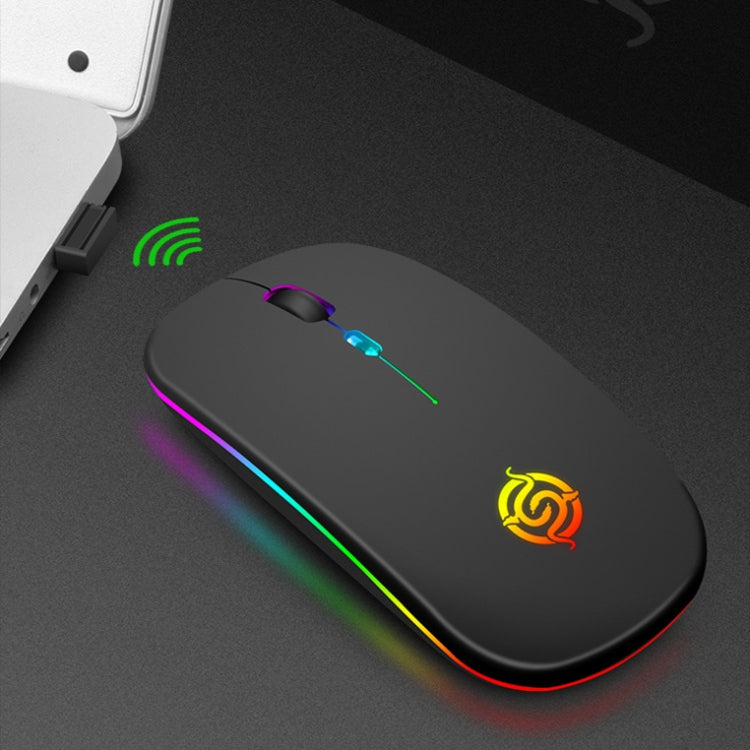 K-Snake BM110 RGB Lighting Effect Wireless Bluetooth Mouse(Silver) by K-Snake