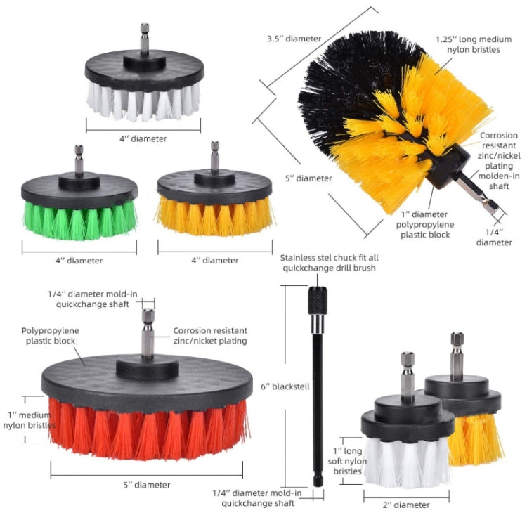 24 PCS / Set Universal Rod Cleaning Dust Removal Polishing Electric Drilling Brush Set - Car washing supplies by buy2fix | Online Shopping UK | buy2fix