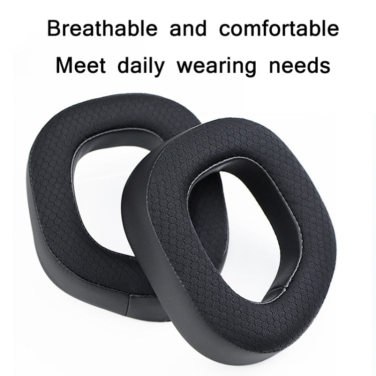 2 PCS RGB Headest Sponge Cover Earmuffs For Corsair HS80(Velvet + Protein Skin) - Earmuff & Pad by buy2fix | Online Shopping UK | buy2fix