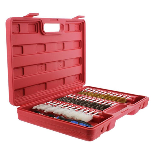 38 PCS / Set Stainless Steel Wire Pipe Brush Nylon Copper Wire Hex Rod Tool Cleaning Brush(Red) - Car washing supplies by buy2fix | Online Shopping UK | buy2fix