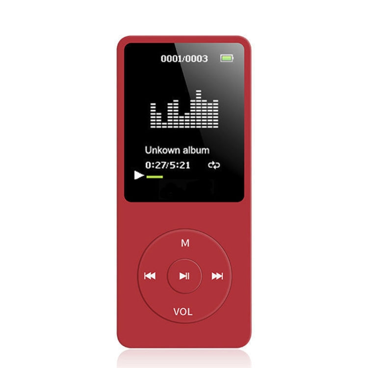 Card Ultra-thin Lossless MP4 Player With Screen(Red) - MP4 Player by buy2fix | Online Shopping UK | buy2fix