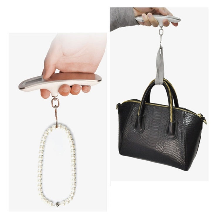 Stainless Steel Handheld Electronic Luggage Scale Portable Express Scale(White) by buy2fix