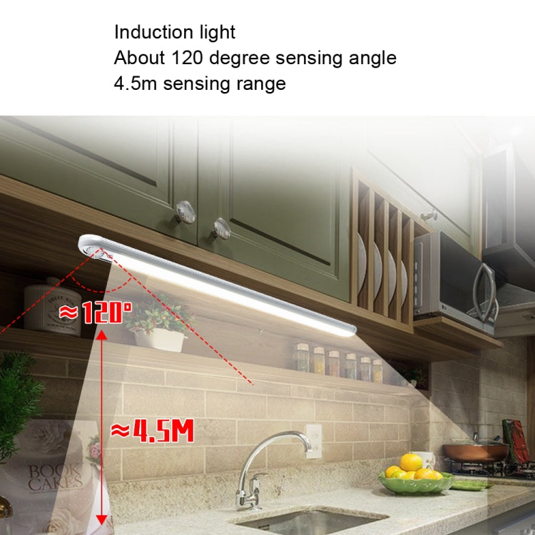 Cabinet LED Human Body Induction Lamp Home Smart 3 Color Night Light, Length: 10cm(USB Direct Plug) - Sensor LED Lights by buy2fix | Online Shopping UK | buy2fix