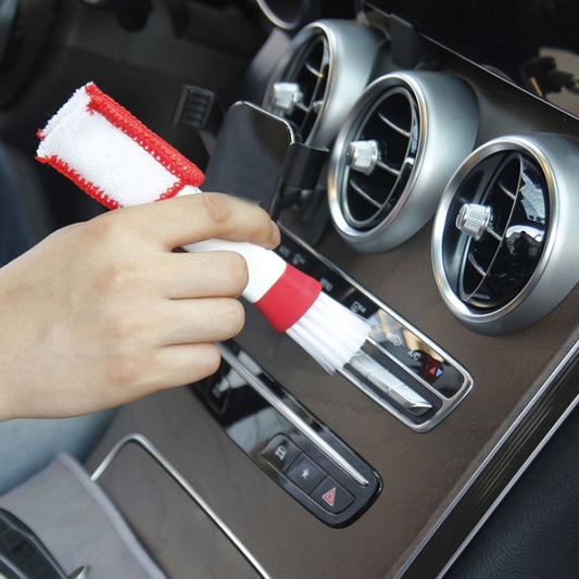 Car Wash Brush Soft Hub Multi-Function Dust Removal Tool, Color: Red White Air Outlet Brush by buy2fix
