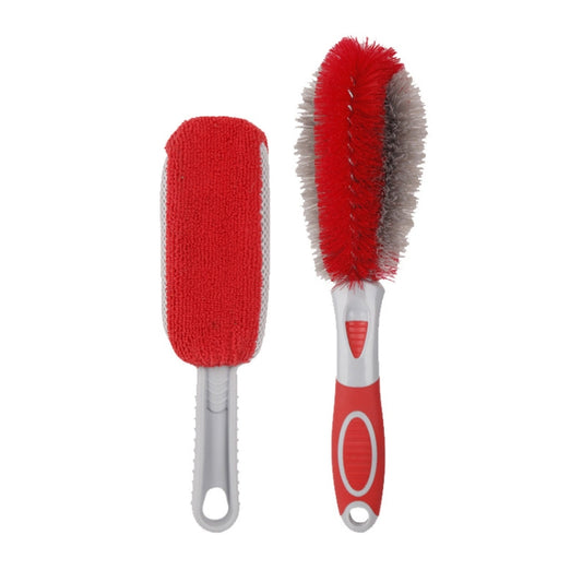 Car Wash Brush Soft Hub Multi-Function Dust Removal Tool, Color: Red Wheel Brush by buy2fix