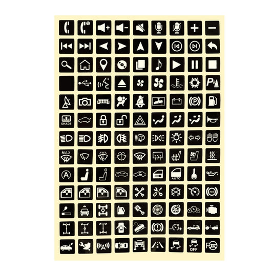 Car Button Luminous Sticker General PET Waterproof Wear-Resistant Car Sticker(Number 2) by buy2fix