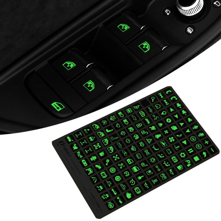 Car Button Luminous Sticker General PET Waterproof Wear-Resistant Car Sticker(Number 2) by buy2fix