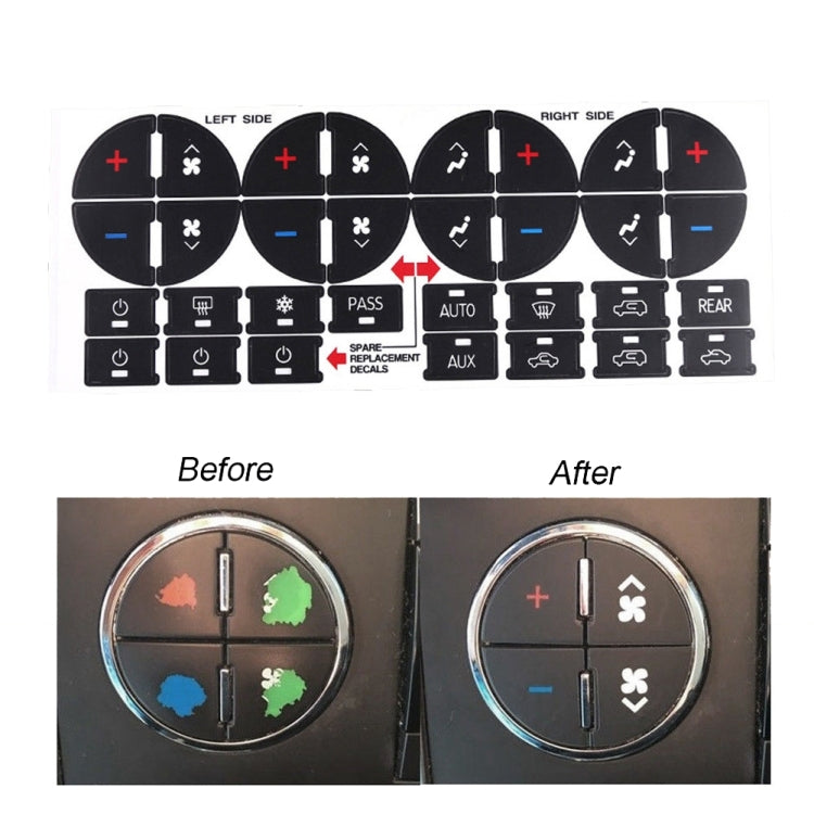 Car Button Repair Sticker AC Central Control Sticker(A 31 Key) by buy2fix