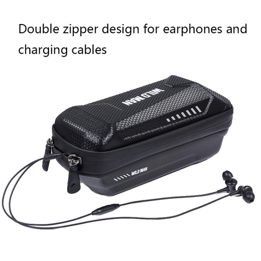 WILD MAN XS5 1L Bicycle EVA Hard Shell Front Beam Bag(Black) by WILD MAN