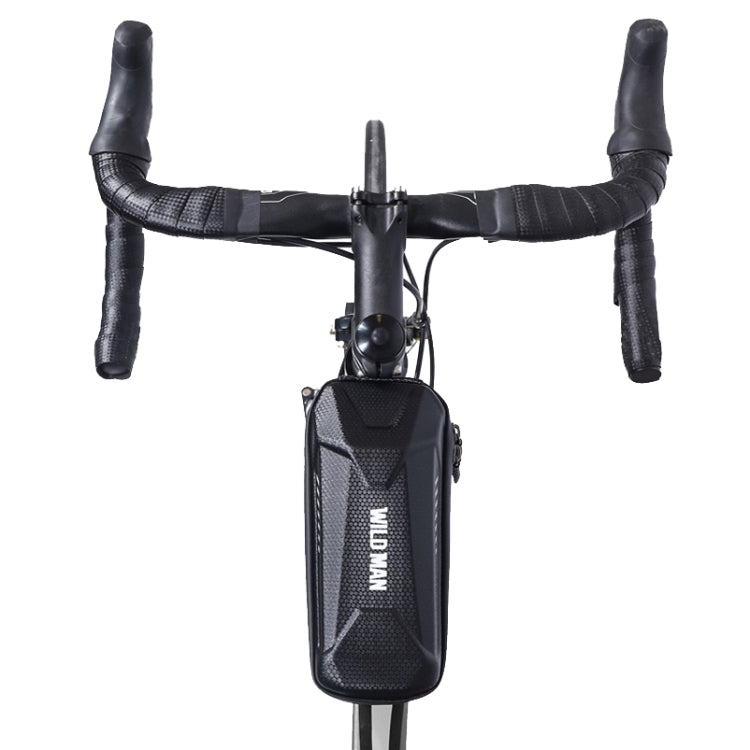 WILD MAN XS5 1L Bicycle EVA Hard Shell Front Beam Bag(Black) by WILD MAN