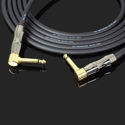 KGR Guitar Cable Keyboard Drum Audio Cable, Specification: 10m(Double Elbow Jack) by KGR