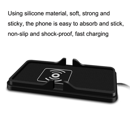 C6 15W 2 In 1 Multi-Function Car Wireless Charger Anti-Slip Launching Pad(Black) - Wireless Charging Pads by buy2fix | Online Shopping UK | buy2fix