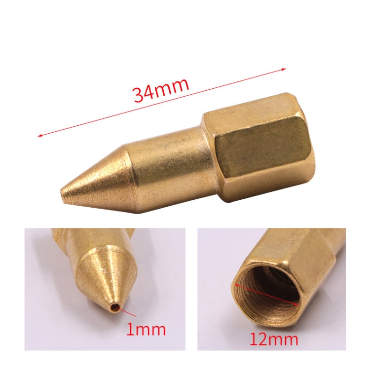 50 PCS Butter Machine Head Copper Universal Steel Tip Pneumatic Oil Nozzle Head - Other Tools by buy2fix | Online Shopping UK | buy2fix