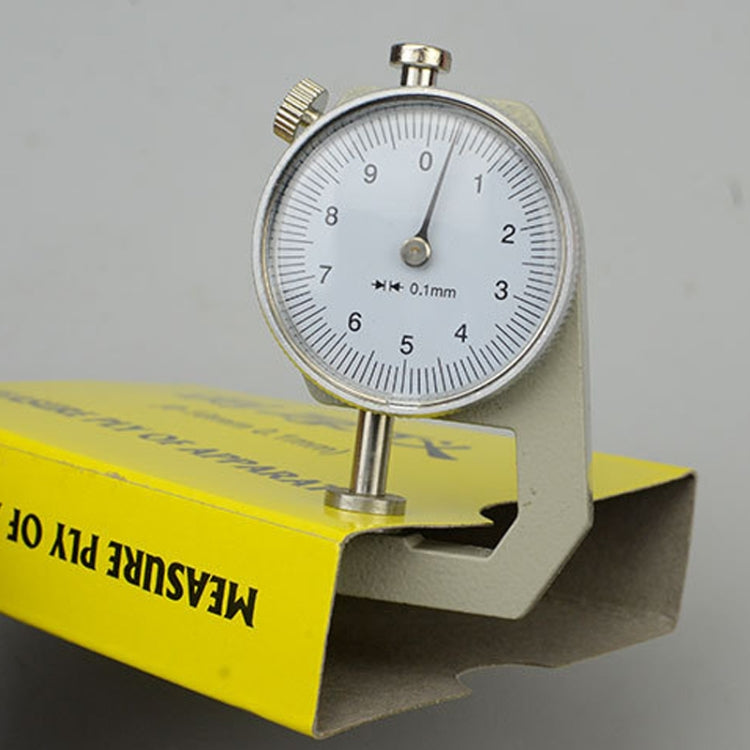 0-10mm Dial Thickness Gauge Leather Paper Thickness Meter Tester, Model: Flat Head - Coating Thickness Gauge by buy2fix | Online Shopping UK | buy2fix