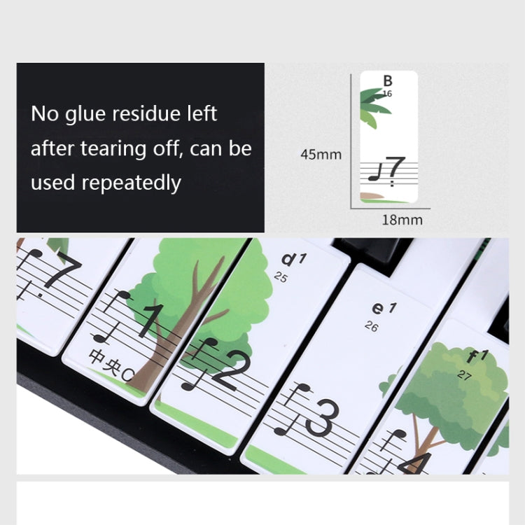 M52 88/76/61/54/49 Keys Piano Keyboard Stickers(Giraffe) - Keyboard Accessories by buy2fix | Online Shopping UK | buy2fix