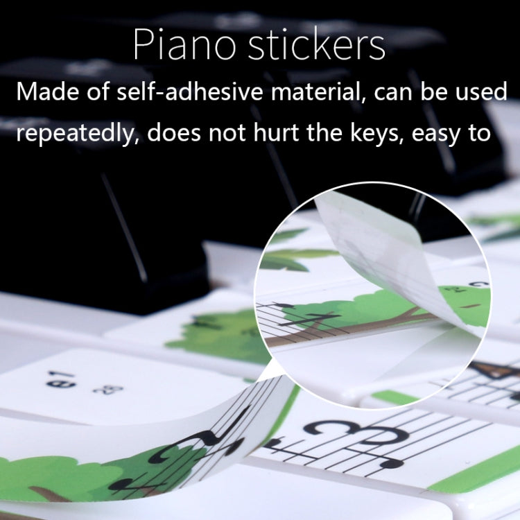 M52 88/76/61/54/49 Keys Piano Keyboard Stickers(Giraffe) - Keyboard Accessories by buy2fix | Online Shopping UK | buy2fix