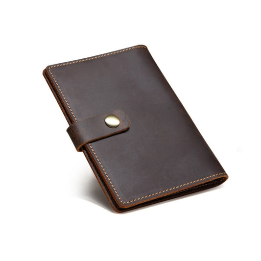 Genuine Leather Passport Holder Vintage Card Holder(Dark Coffee) by buy2fix