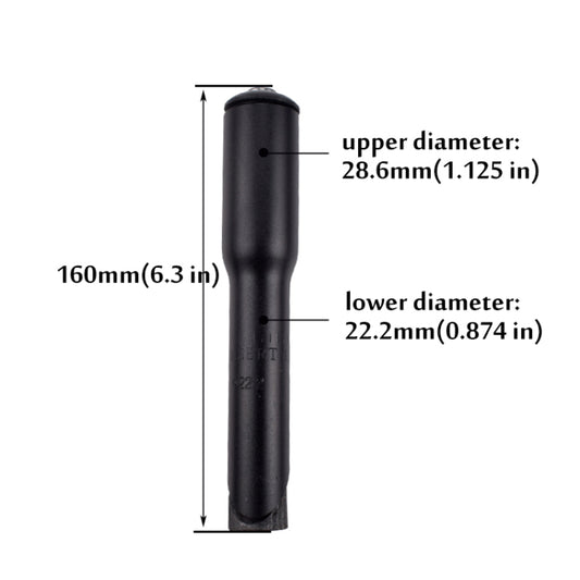 FMFXTR Road Bike Front Fork Stem Modified Height Increaser Handlebar Core Riser(22.2mm Black) by FMFXTR