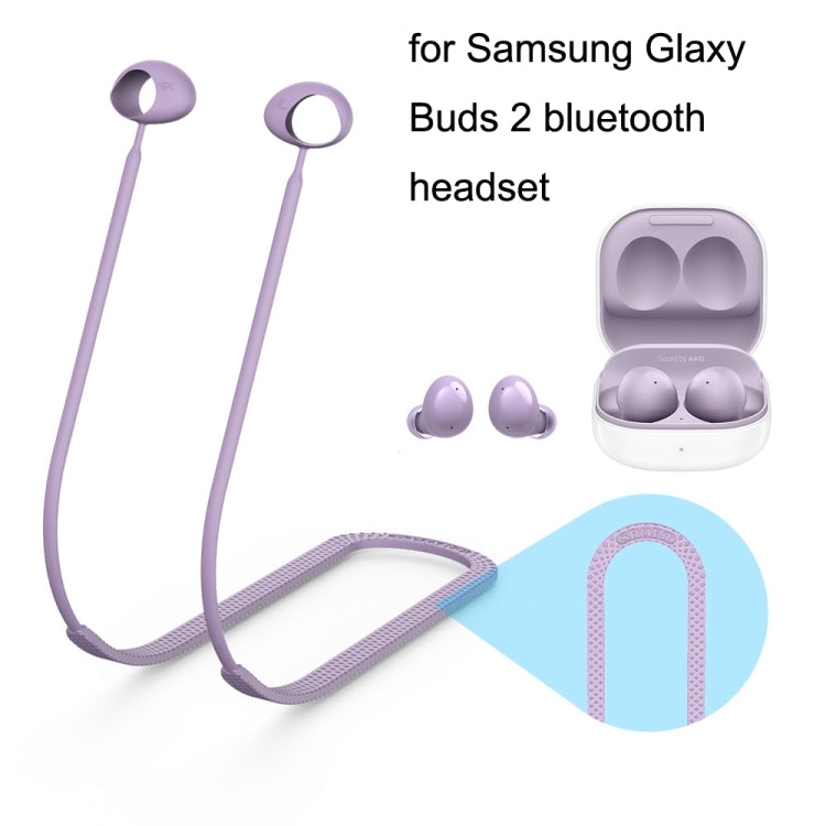 2 PCS Bluetooth Earphone Silicone Anti-Lost Cord For Samsung Glaxy Buds 2(Luminous Fragrant Green) - Anti-lost & Holder by buy2fix | Online Shopping UK | buy2fix
