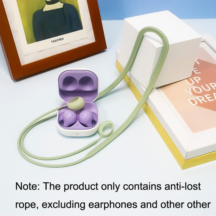 2 PCS Bluetooth Earphone Silicone Anti-Lost Cord For Samsung Glaxy Buds 2(Luminous Fragrant Green) - Anti-lost & Holder by buy2fix | Online Shopping UK | buy2fix