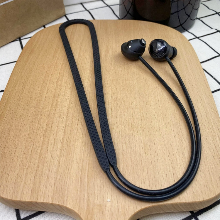 2 PCS Bluetooth Earphone Silicone Anti-Lost Cord For Samsung Glaxy Buds Pro(Black) - Anti-lost & Holder by buy2fix | Online Shopping UK | buy2fix