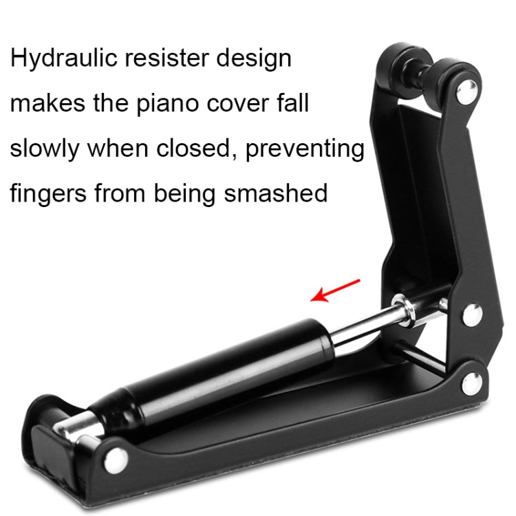 MA003 Alloy Piano Cover Descender Piano Accessories(Silver) - Keyboard Accessories by buy2fix | Online Shopping UK | buy2fix