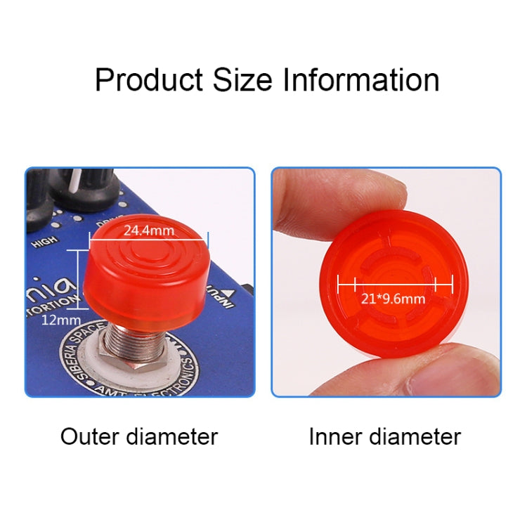 10 PCS JT1808 Electric Guitar Tuner Pedal Cap(Red) - Guitar Tuner Accessories by buy2fix | Online Shopping UK | buy2fix