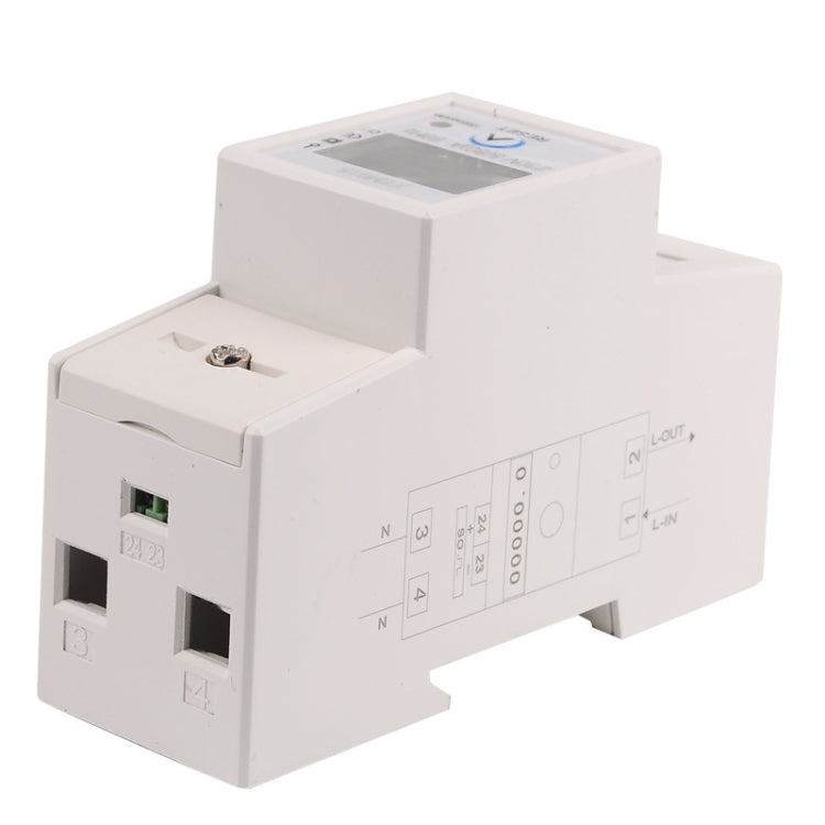 SINOTIMER DDS015 Backlight Display Single-phase Household Rail Energy Meter 5-80A 230V - Current & Voltage Tester by SINOTIMER | Online Shopping UK | buy2fix