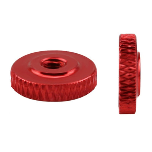 Knurled Aluminum Alloy Single Layer Hand Tight Nut Thin Small Step Nut, Specification: M3-D11x3Red - Screws by buy2fix | Online Shopping UK | buy2fix