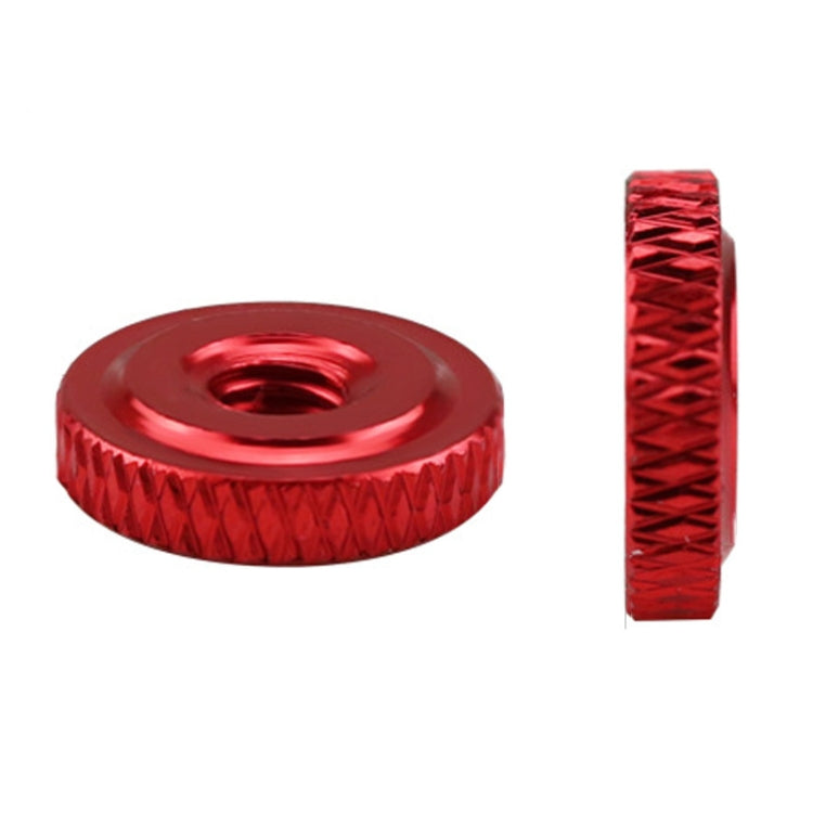 Knurled Aluminum Alloy Single Layer Hand Tight Nut Thin Small Step Nut, Specification: M4-D12x3Red - Screws by buy2fix | Online Shopping UK | buy2fix