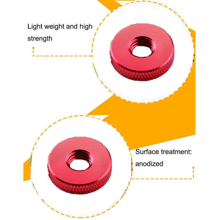 Knurled Aluminum Alloy Single Layer Hand Tight Nut Thin Small Step Nut, Specification: M4-D12x3Red - Screws by buy2fix | Online Shopping UK | buy2fix