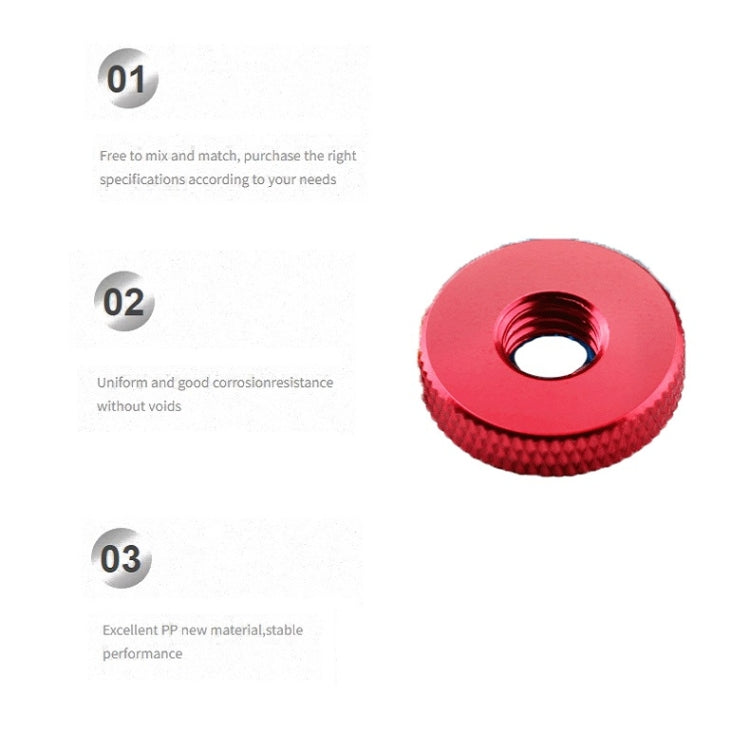 Knurled Aluminum Alloy Single Layer Hand Tight Nut Thin Small Step Nut, Specification: M4-D12x3Red - Screws by buy2fix | Online Shopping UK | buy2fix