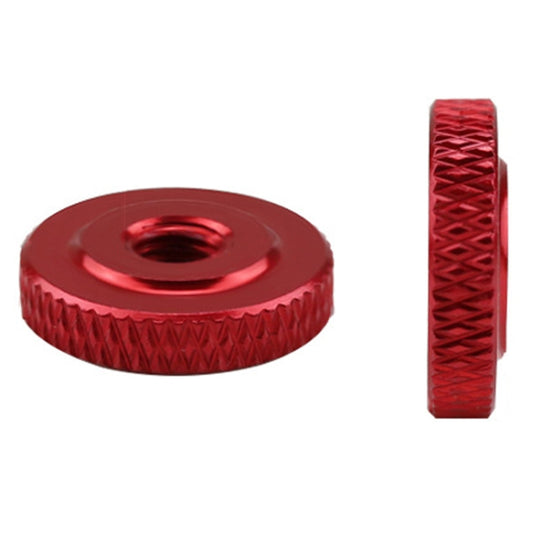 Knurled Aluminum Alloy Single Layer Hand Tight Nut Thin Small Step Nut, Specification: M5-D16x4Red - Screws by buy2fix | Online Shopping UK | buy2fix