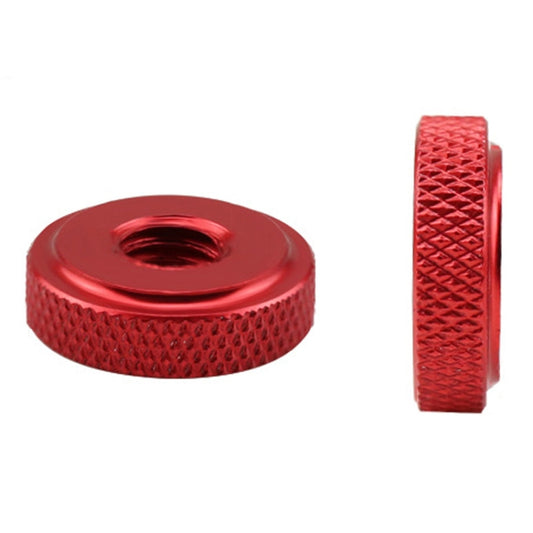 Knurled Aluminum Alloy Single Layer Hand Tight Nut Thin Small Step Nut, Specification: M8-D20x6Red - Screws by buy2fix | Online Shopping UK | buy2fix