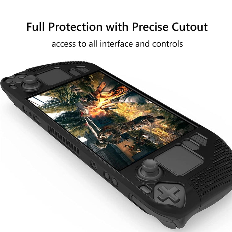 PGTECH Game Console Silicone Case With Anti-Slip Particles for Steam Deck(Black) - Cases by buy2fix | Online Shopping UK | buy2fix