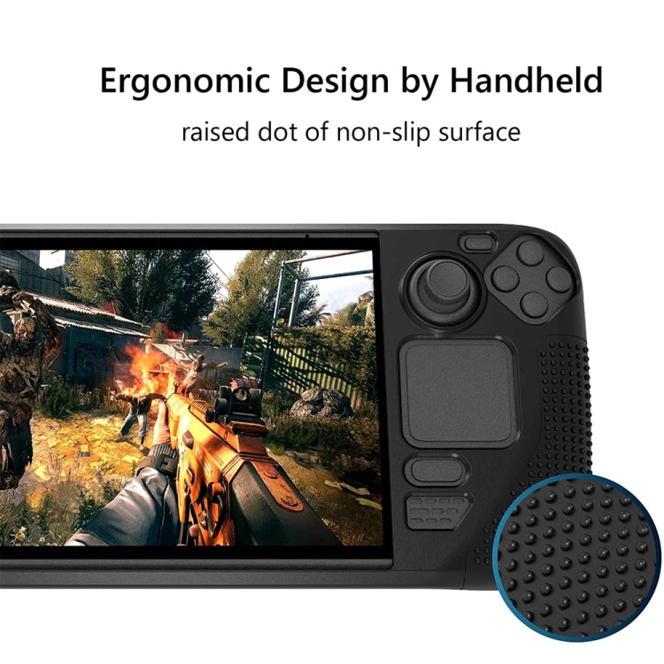 PGTECH Game Console Silicone Case With Anti-Slip Particles for Steam Deck(Black) - Cases by buy2fix | Online Shopping UK | buy2fix