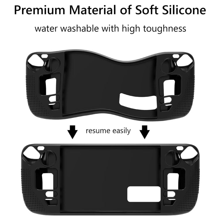 PGTECH Game Console Silicone Case With Anti-Slip Particles for Steam Deck(Black) - Cases by buy2fix | Online Shopping UK | buy2fix