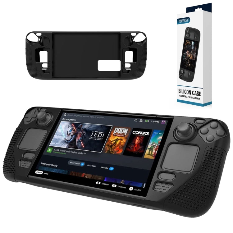 PGTECH Game Console Silicone Case With Anti-Slip Particles for Steam Deck(Black) - Cases by buy2fix | Online Shopping UK | buy2fix