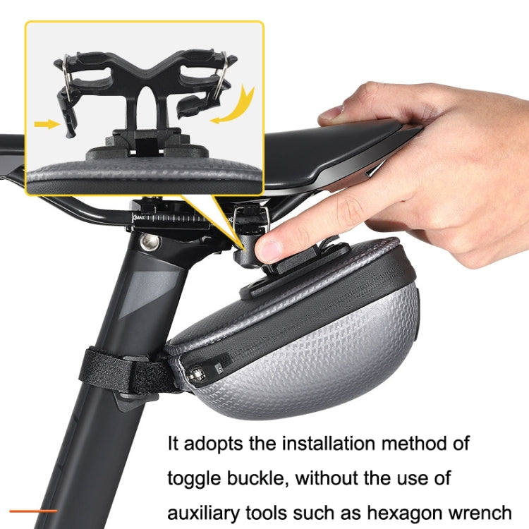 WEST BIKING Bicycle Mini Hardshell Tail Bag Saddle Bag(Grey) by WEST BIKING