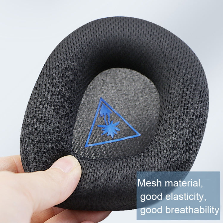 2 PCS Headphone Foam Cover for Turtle Beach Stealth 600 Gen 2(Black Net Cloth Blue Pattern) - Earmuff & Pad by buy2fix | Online Shopping UK | buy2fix