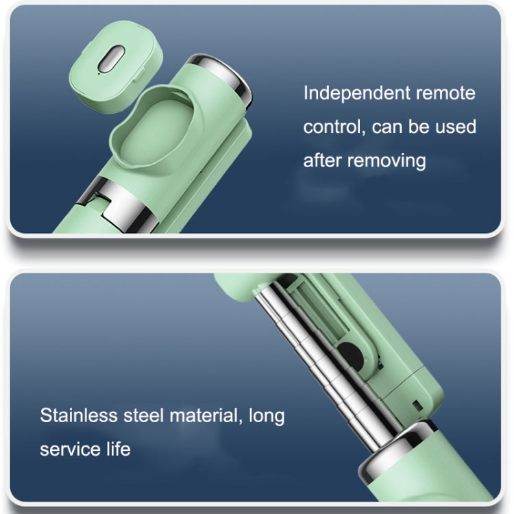 Integrated Reinforcement Keel Live Desktop Bluetooth Mobile Selfie Stick(Youth Green) - Selfie Sticks by buy2fix | Online Shopping UK | buy2fix