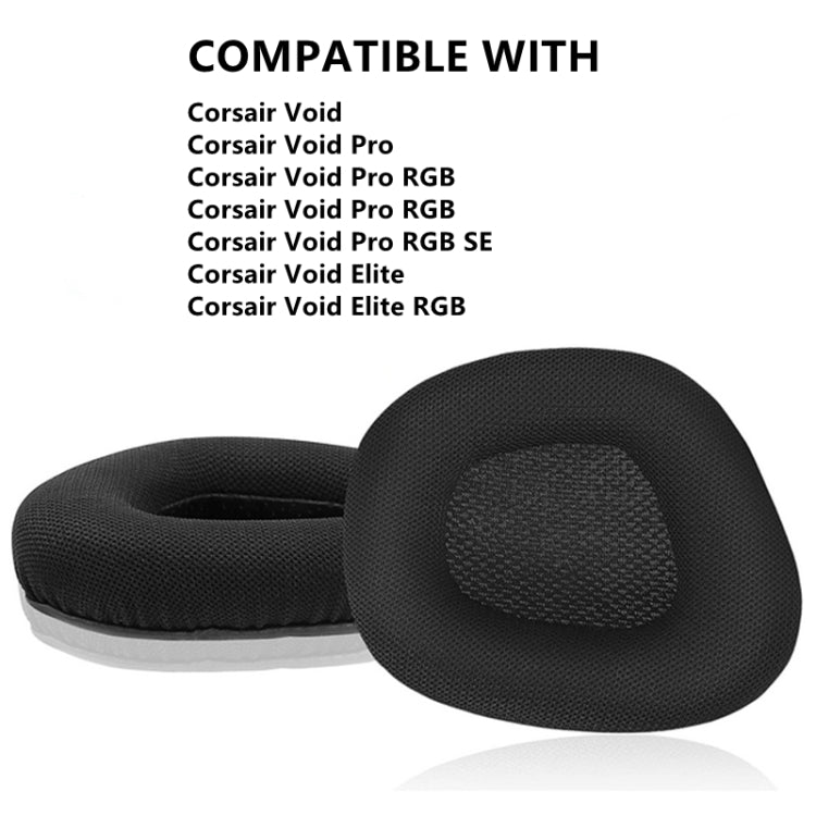 2 PCS Replacement Earpads for Corsair Void Pro Elite,Style: Black Grid - Earmuff & Pad by buy2fix | Online Shopping UK | buy2fix