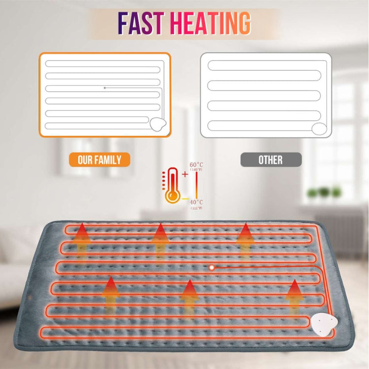 Smart Machine Washable Physiotherapy Heating Pad, Plug Specifications: US Plug(Grey) - Electric Blankets by buy2fix | Online Shopping UK | buy2fix