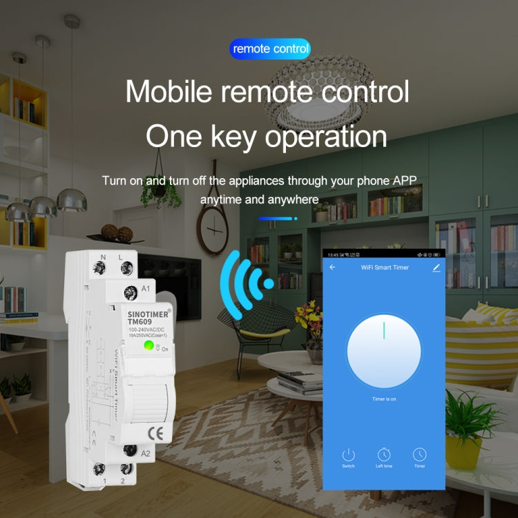 SINOTIMER TM607 Intelligent Wifi Timer Mobile App Home Rail Remote Control Time Switch 80A 85-300V - Other Tester Tool by SINOTIMER | Online Shopping UK | buy2fix