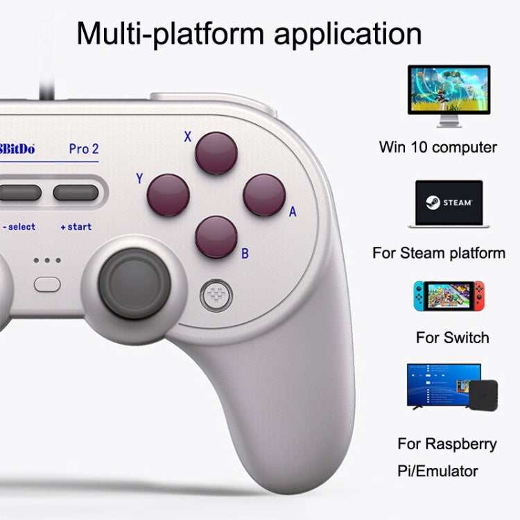 8Bitdo Pro 2 Wired Gamepad For Switch(Gray) by 8Bitdo