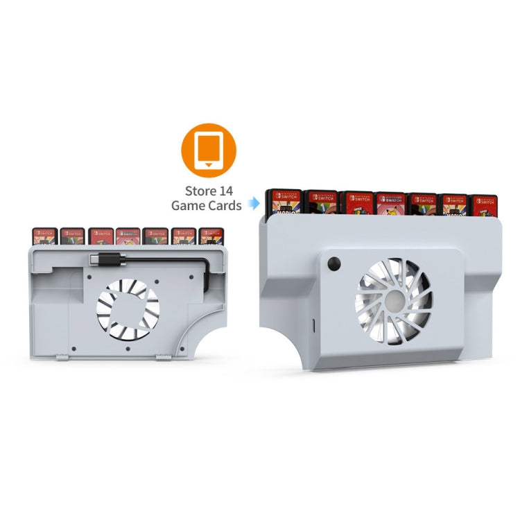 DOBE Console Base Cooling Fan With Storage Card Slot for Switch OLED by DOBE