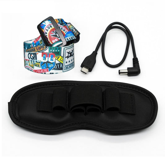 Flight Video Glasses Graffiti Color Headband Fixed Strap For DJI FPV Goggles V2 Strap + Power Line + Pad by buy2fix
