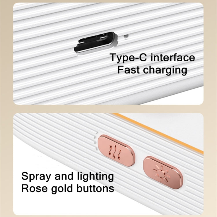 JF801 Desktop Simulation Flame Aroma Diffuser Humidifier, Color: 3 Color Light-Green by buy2fix