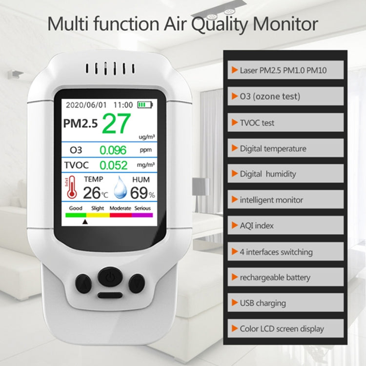 DM502 Formaldehyde TVOC Detector PM2.5 Dust Tester - Air & Water Quality Tester by buy2fix | Online Shopping UK | buy2fix