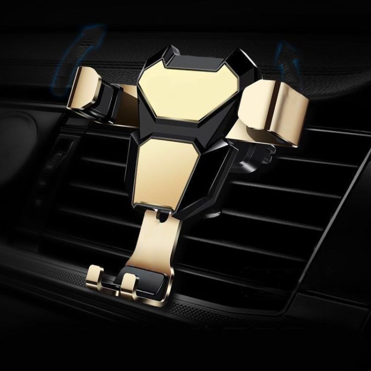 Universal Metal Gravity Car Phone Holder(Gold) - Universal Car Holders by buy2fix | Online Shopping UK | buy2fix